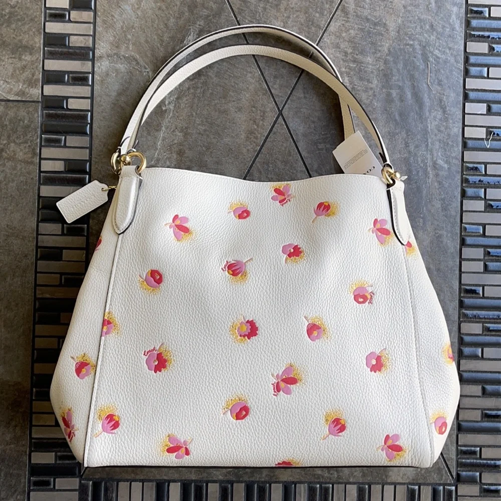 Coach Hallie Shoulder Bag With Pop Floral Print - Picture 7 of 16